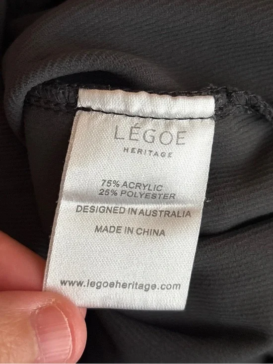 LÉGOE Heritage | Gray Ribbed Biker Shorts High Waisted Minimalist Size 1 (M 4–6) - Picture 5 of 6